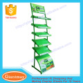 high quality customized unique 5 shelves wave style floor standing grass display rack